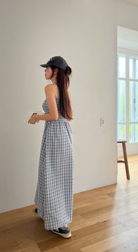 HEY/TO SEWING東大門實拍女士新款時尚25春夏推薦連衣裙格紋BY HEY/TO SEWING連衣裙