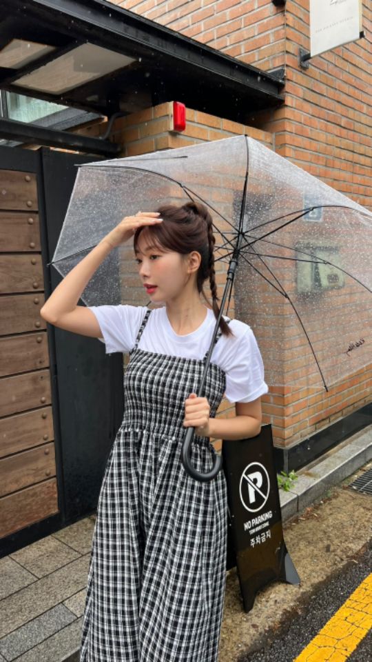 HEY/TO SEWING東大門實拍女士新款時尚25春夏推薦連衣裙格紋BY HEY/TO SEWING連衣裙