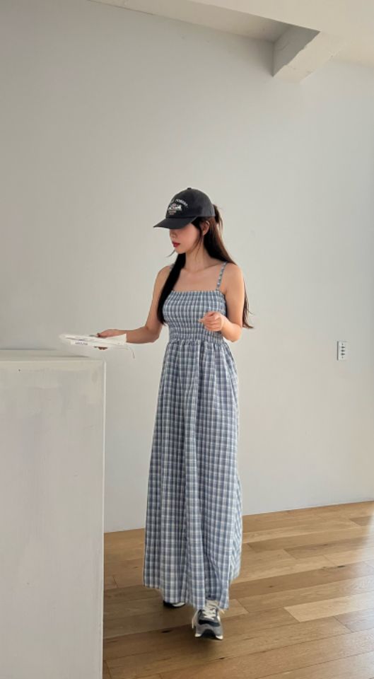 HEY/TO SEWING東大門實拍女士新款時尚25春夏推薦連衣裙格紋BY HEY/TO SEWING連衣裙