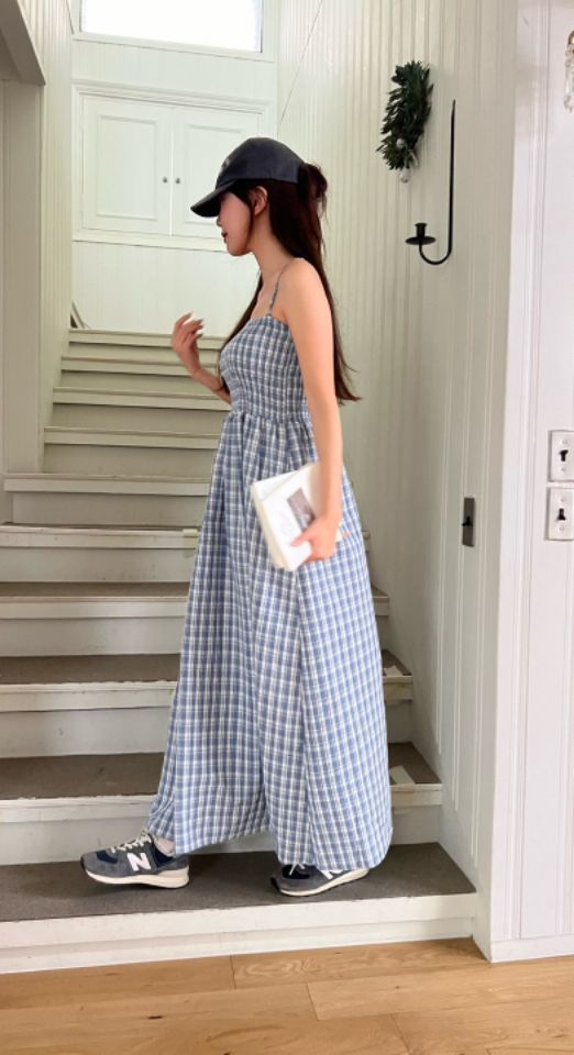 HEY/TO SEWING東大門實拍女士新款時尚25春夏推薦連衣裙格紋BY HEY/TO SEWING連衣裙