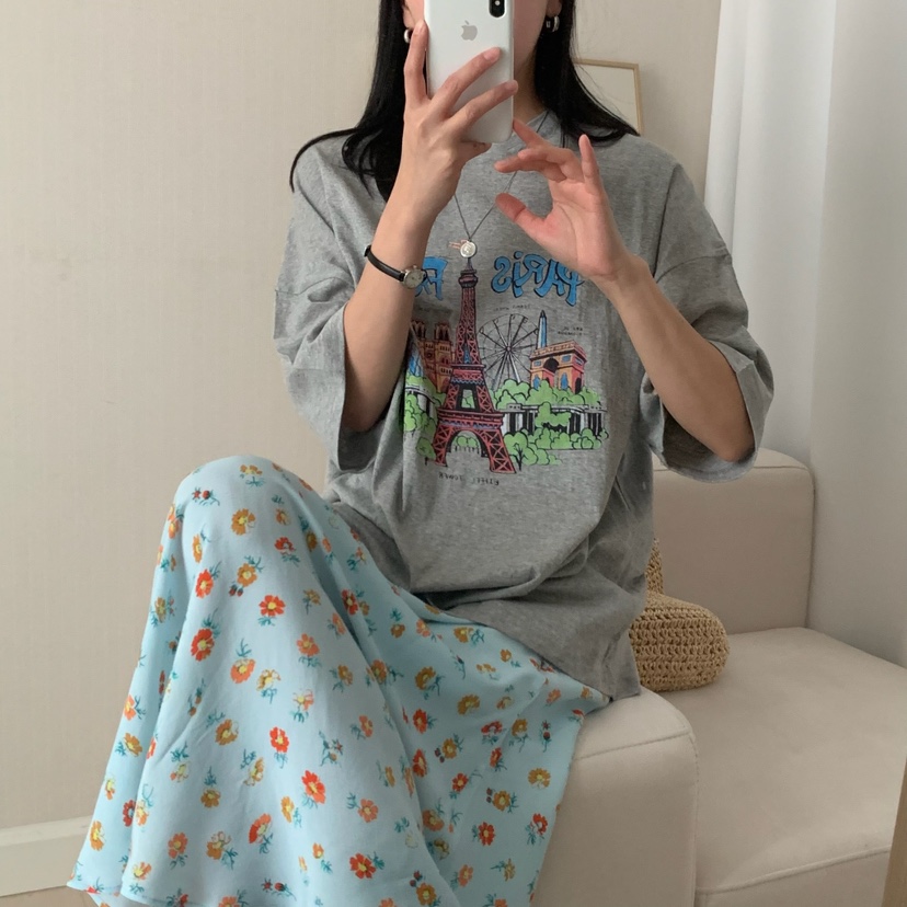 FROMJINI韓國直郵女裝新款熱賣職業人氣25春夏休閑真品時尚T恤FROMJINIT恤
