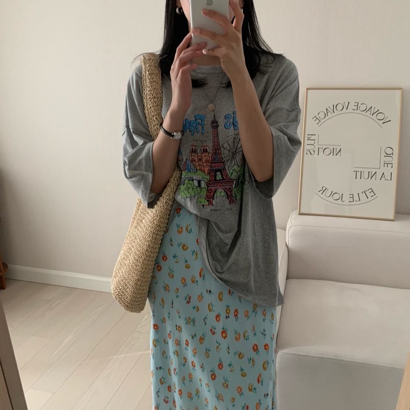 FROMJINI韓國直郵女裝新款熱賣職業人氣25春夏休閑真品時尚T恤FROMJINIT恤