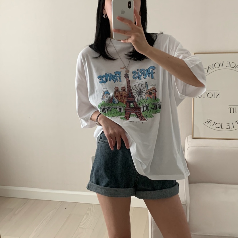 FROMJINI韓國直郵女裝新款熱賣職業人氣25春夏休閑真品時尚T恤FROMJINIT恤