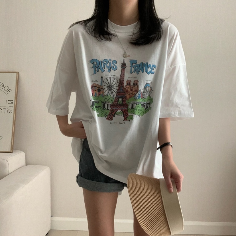 FROMJINI韓國直郵女裝新款熱賣職業人氣25春夏休閑真品時尚T恤FROMJINIT恤
