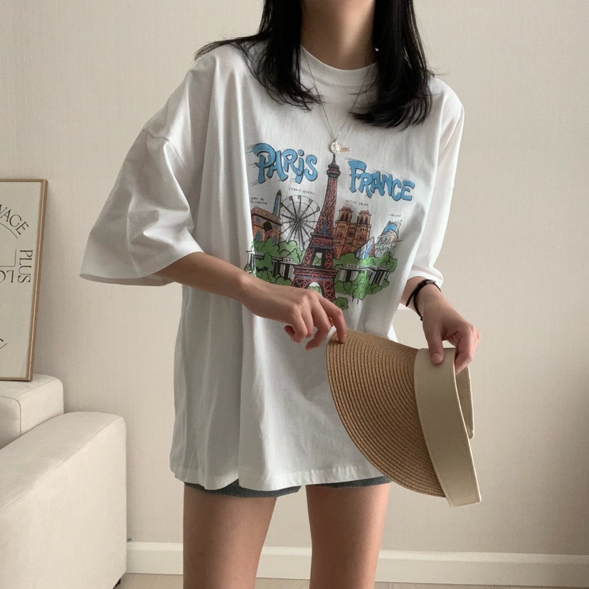 FROMJINI韓國直郵女裝新款熱賣職業人氣25春夏休閑真品時尚T恤FROMJINIT恤