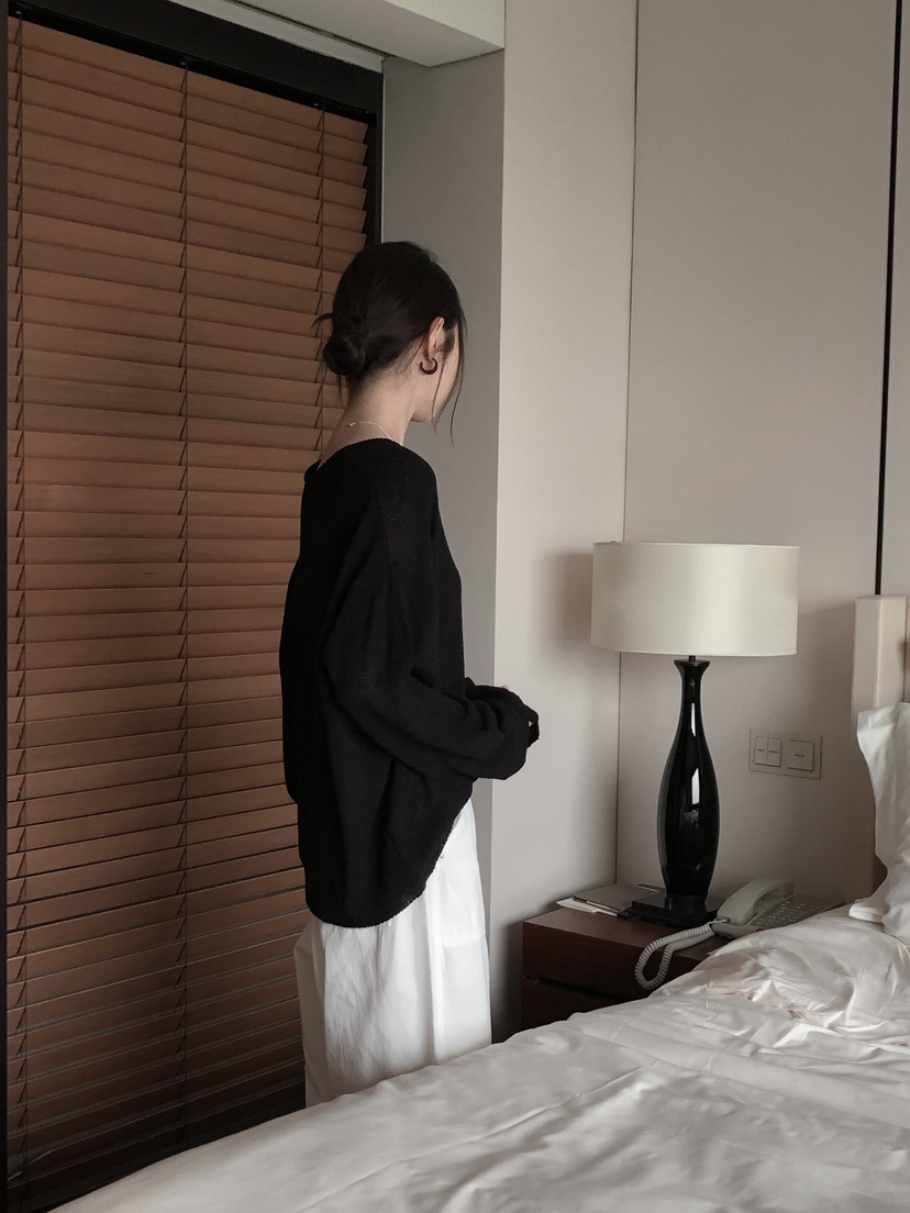 LE BUTTER韓國代購女士新品休閑25春夏熱賣職業時尚針織衫V領LE BUTTER針織衫
