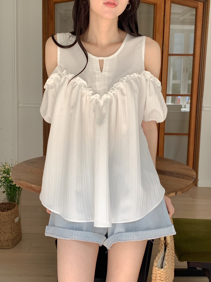 RE:FRESH-L東大門實拍女士新款推薦25春夏人氣真品襯衫蕾絲衫RE:FRESH襯衫/蕾絲衫