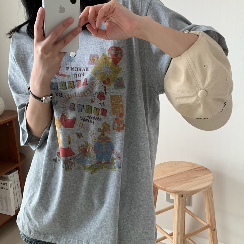 FROMJINI東大門實拍女士新款時尚職業25春夏人氣休閑熱賣T恤FROMJINIT恤