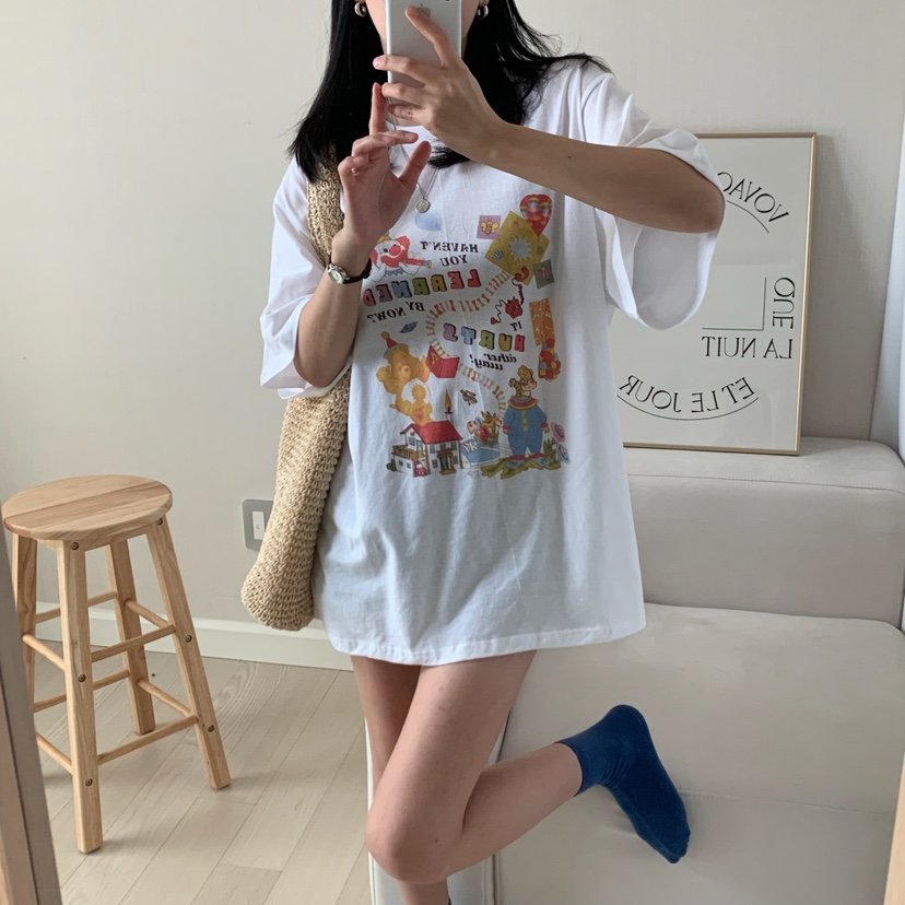 FROMJINI東大門實拍女士新款時尚職業25春夏人氣休閑熱賣T恤FROMJINIT恤