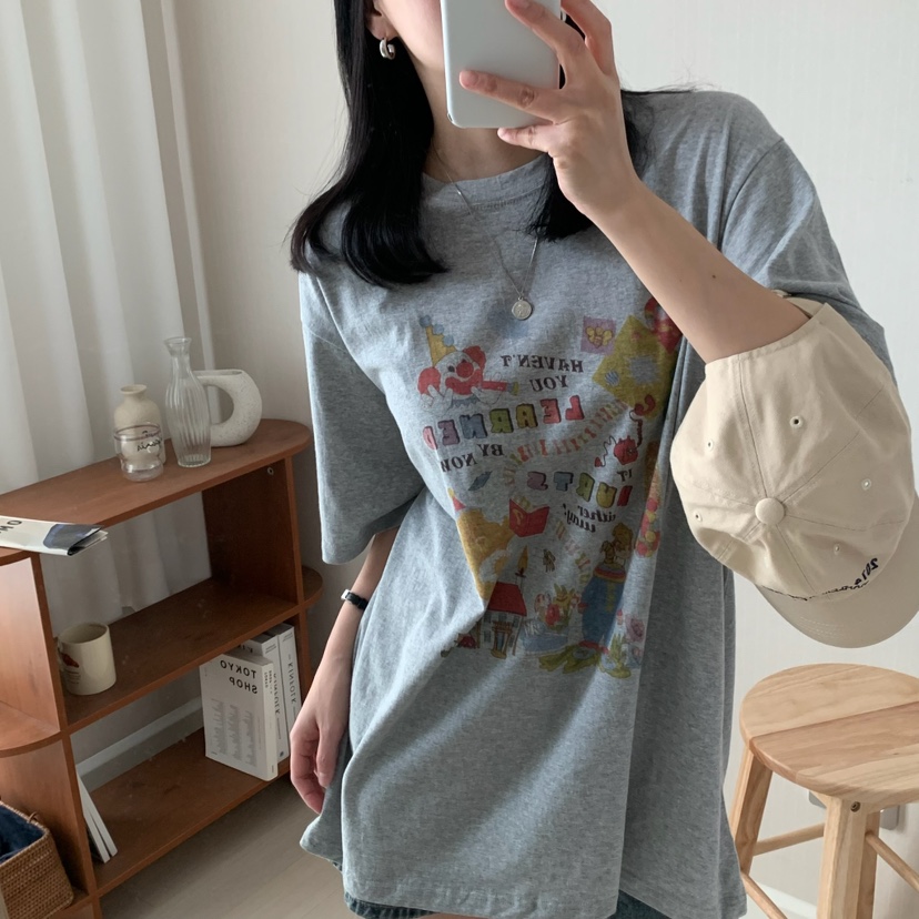 FROMJINI東大門實拍女士新款時尚職業25春夏人氣休閑熱賣T恤FROMJINIT恤圖色2