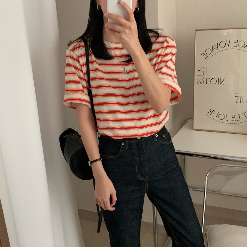 HELLO JINI韓國代購女士新款時尚職業熱賣推薦25春夏人氣T恤HELLO JINIT恤