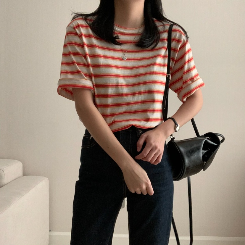 HELLO JINI韓國代購女士新款時尚職業熱賣推薦25春夏人氣T恤HELLO JINIT恤