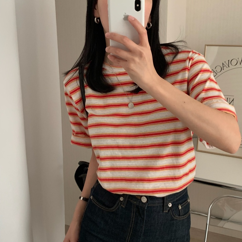 HELLO JINI韓國代購女士新款時尚職業熱賣推薦25春夏人氣T恤HELLO JINIT恤