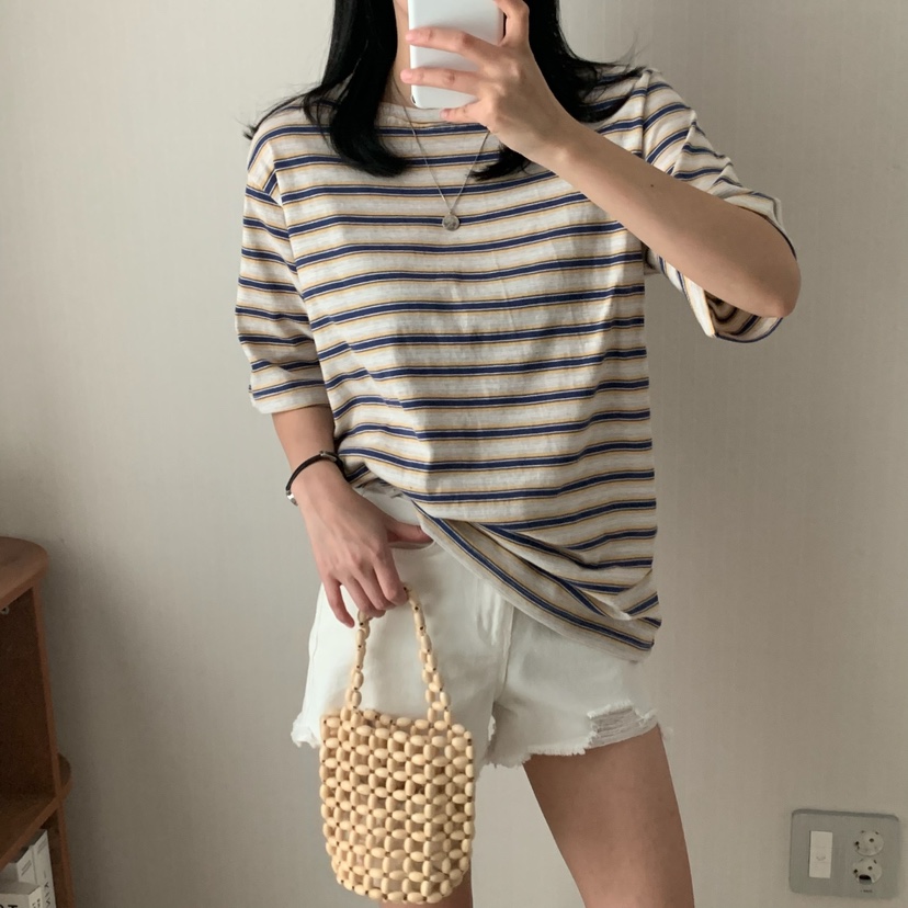 HELLO JINI韓國代購女士新款時尚職業熱賣推薦25春夏人氣T恤HELLO JINIT恤