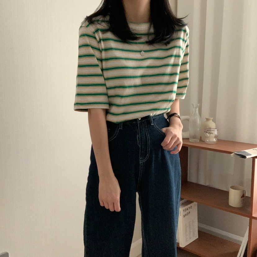 HELLO JINI韓國代購女士新款時尚職業熱賣推薦25春夏人氣T恤HELLO JINIT恤