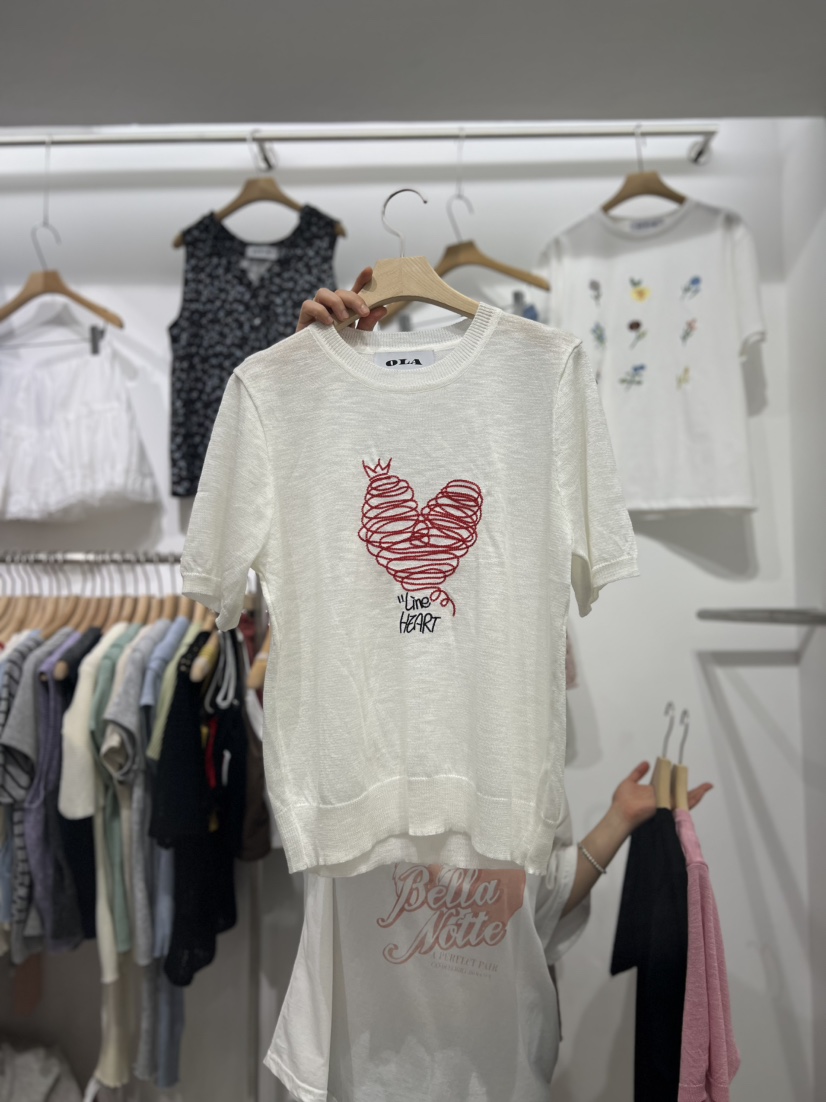 OLA韓國直郵女裝新品職業人氣休閑25春夏時尚熱賣推薦真品T恤mellor/OLAT恤