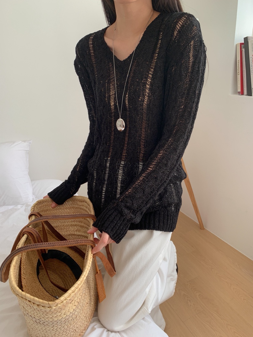 DARLUZ_MI韓國直郵女裝新款推薦25春夏職業真品熱賣時尚針織衫DARLUZ_MI針織衫