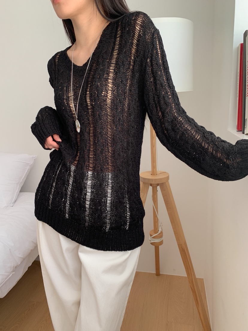 DARLUZ_MI韓國直郵女裝新款推薦25春夏職業真品熱賣時尚針織衫DARLUZ_MI針織衫