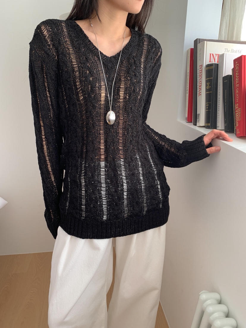 DARLUZ_MI韓國直郵女裝新款推薦25春夏職業真品熱賣時尚針織衫DARLUZ_MI針織衫圖色4