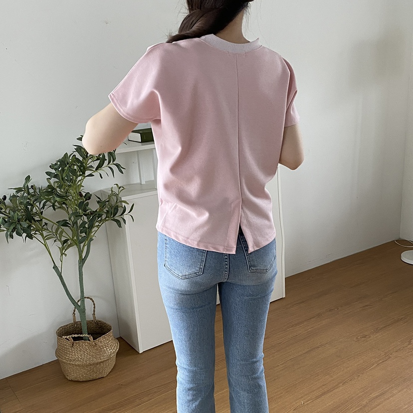 BLUE RIBBON韓國代購女裝新品休閑真品熱賣25春夏時尚職業T恤BLUE RIBBONT恤