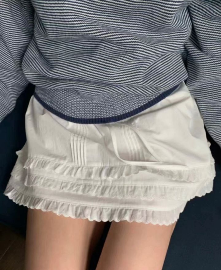 STAY HERE韓國直郵女士新款25春夏推薦休閑時尚熱賣職業短裙STAY HERE短裙