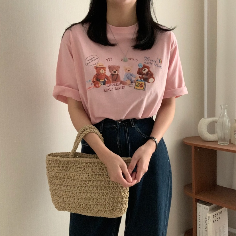 FROMJINI東大門實拍女裝新品真品推薦熱賣休閑時尚職業25春夏T恤FROMJINIT恤
