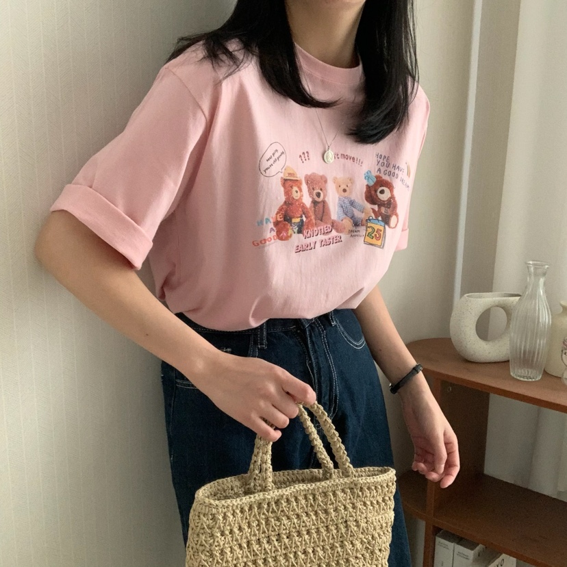 FROMJINI東大門實拍女裝新品真品推薦熱賣休閑時尚職業25春夏T恤FROMJINIT恤