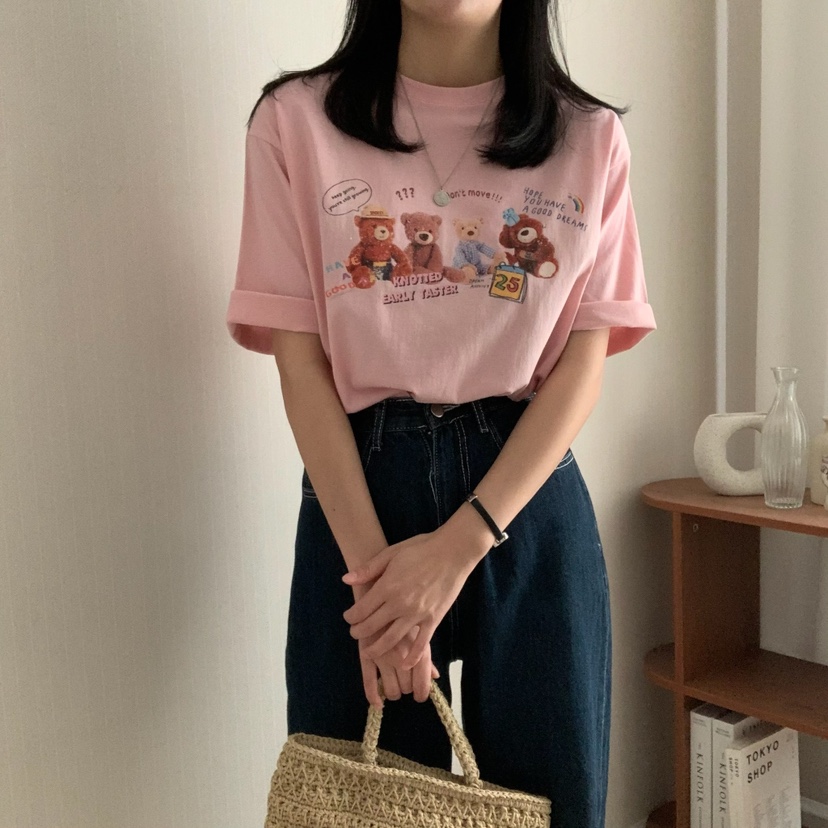 FROMJINI東大門實拍女裝新品真品推薦熱賣休閑時尚職業25春夏T恤FROMJINIT恤