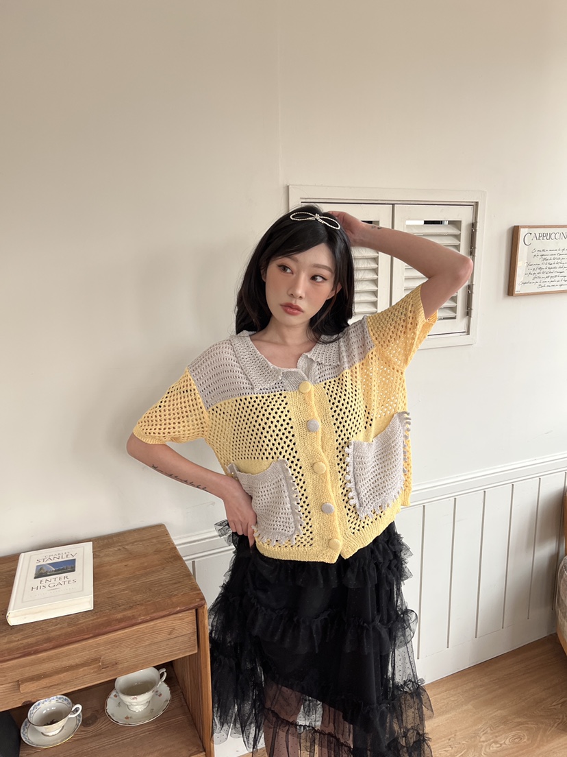 MAISONDEGLORY韓國直郵女裝新款熱賣推薦職業人氣針織衫開衫MAISON DE GLORY針織衫