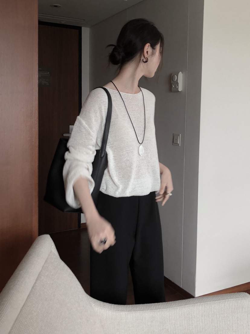 LE BUTTER韓國代購女裝新款休閑真品25春夏時尚針織衫亞麻LE BUTTER針織衫