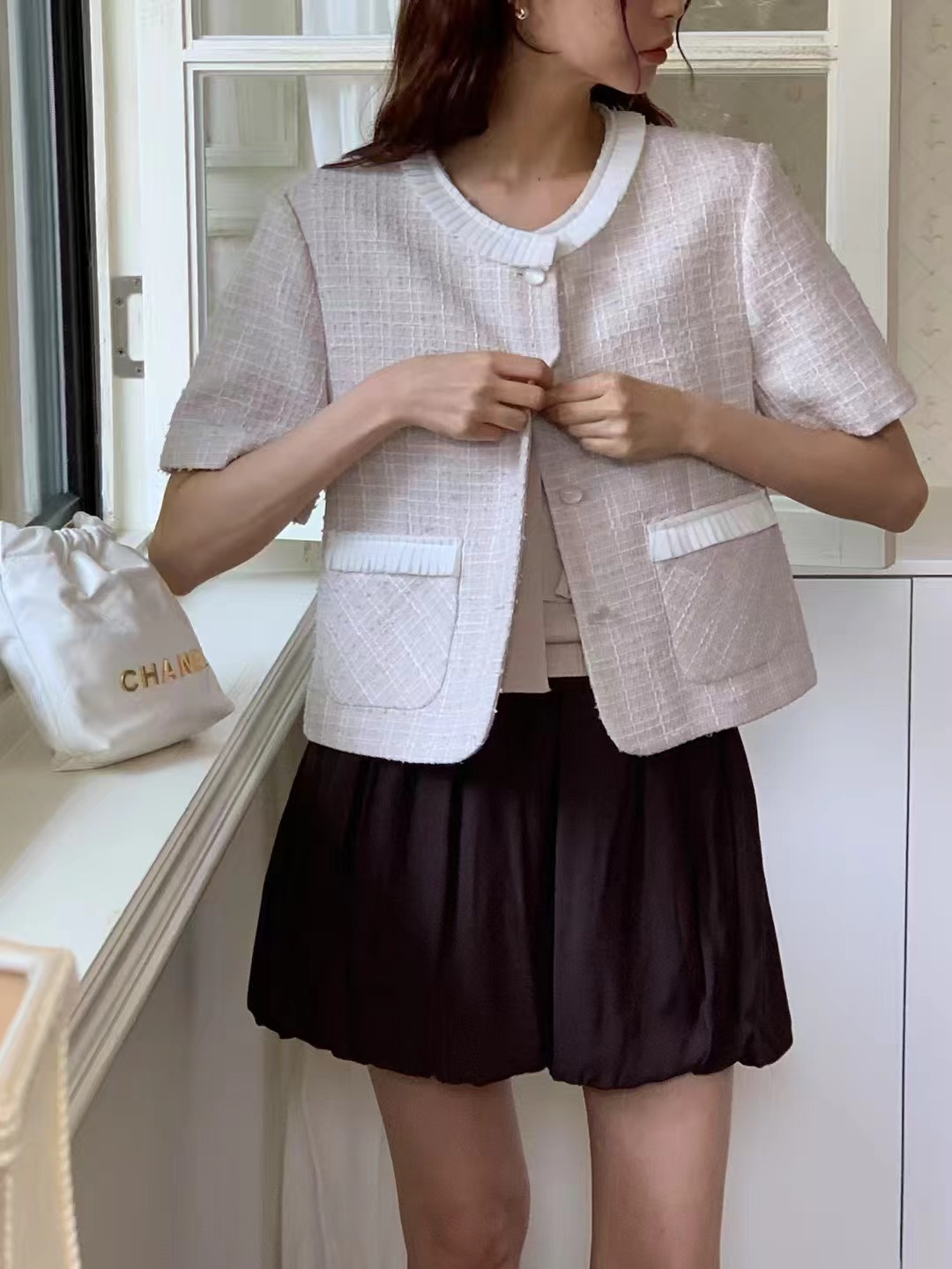 ANDYOUBROWN-OT東大門代購女裝新品休閑25春夏熱賣夾克粗花呢ANDYOUBROWN-OT夾克