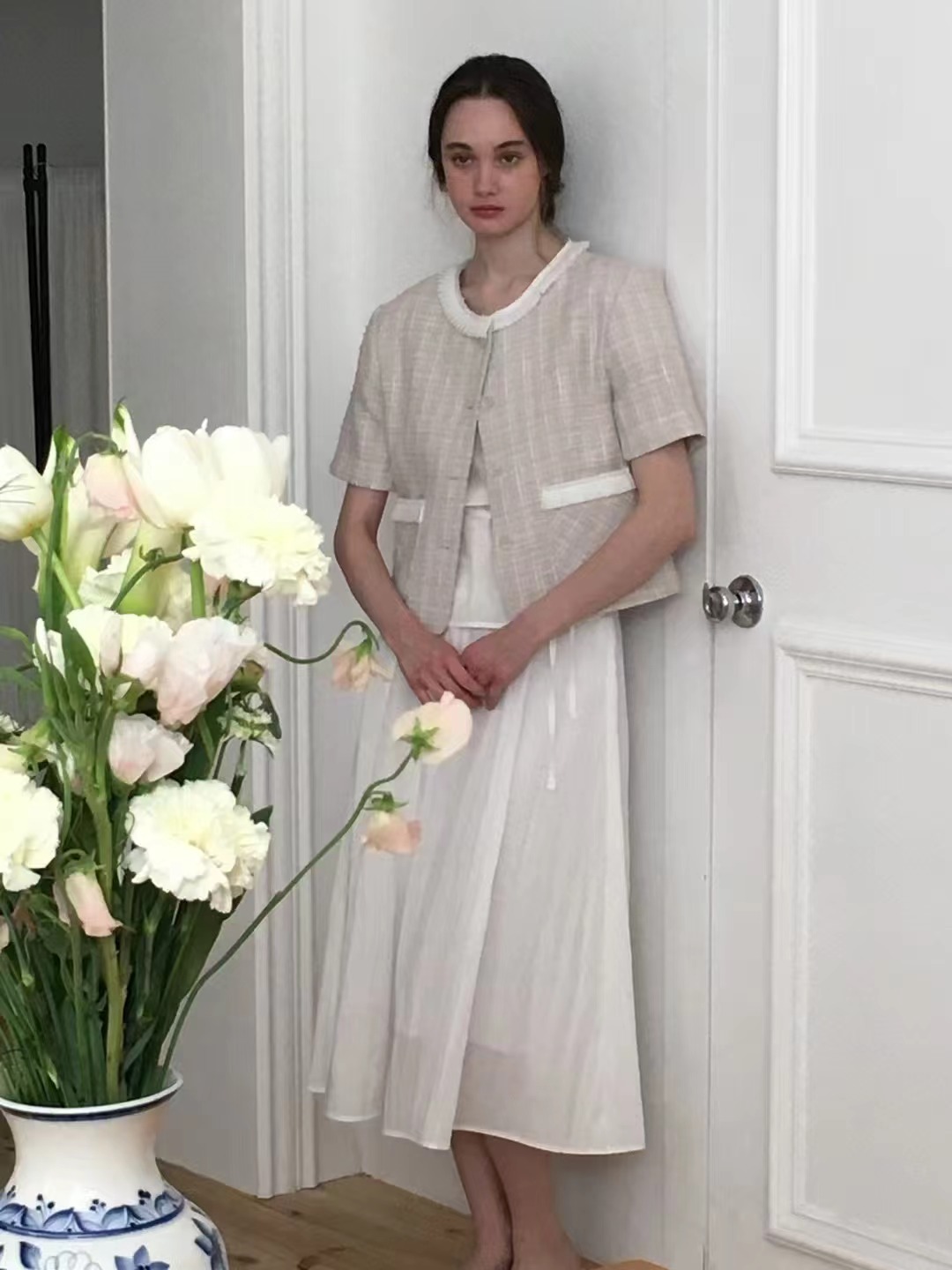 ANDYOUBROWN-OT東大門代購女裝新品休閑25春夏熱賣夾克粗花呢ANDYOUBROWN-OT夾克