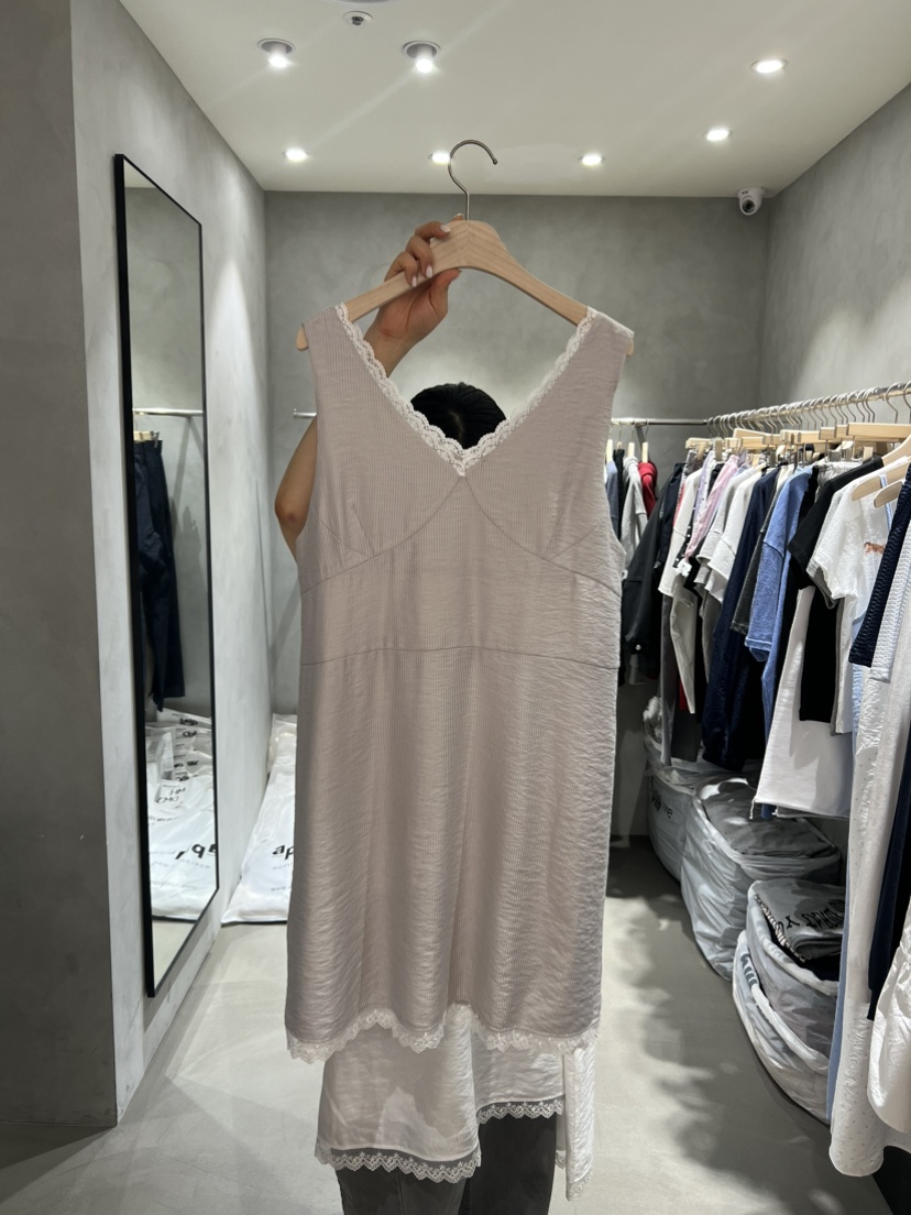 X-MOOD東大門代購女士新品熱賣人氣25春夏職業休閑連衣裙V領X-MOOD連衣裙圖色2