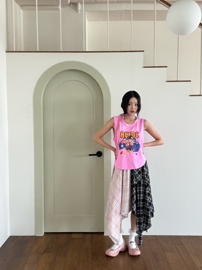 MAISONDEGLORY韓國直郵女士新款25春夏休閑熱賣吊帶背心復古MAISON DE GLORY吊帶/背心