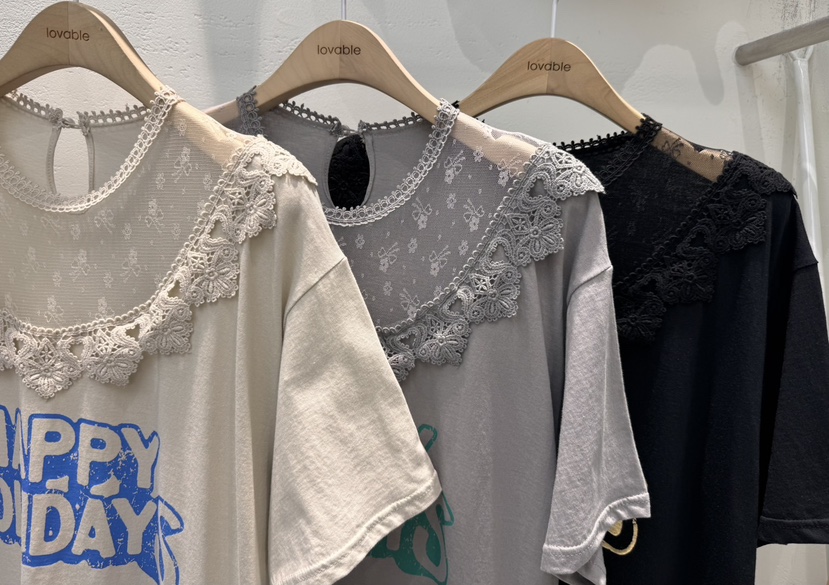 LOVABLE東大門實拍女裝新品推薦真品時尚25春夏熱賣職業T恤LOVABLET恤