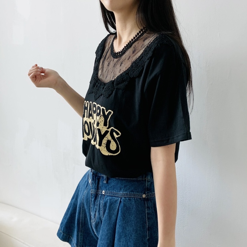 LOVABLE東大門實拍女裝新品推薦真品時尚25春夏熱賣職業T恤LOVABLET恤
