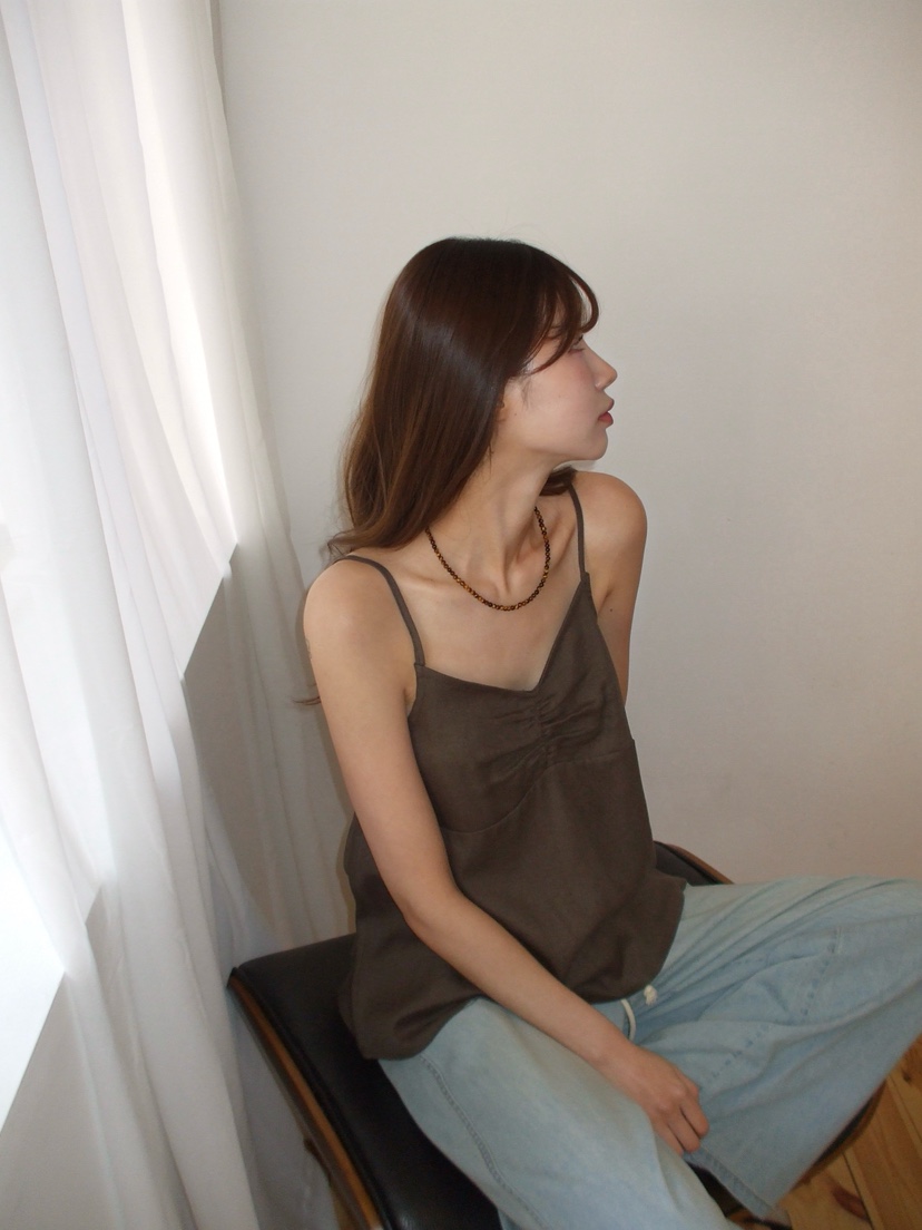 ALATE東大門代購女裝新款真品人氣熱賣推薦吊帶背心喇叭亞麻LEGACY吊帶/背心