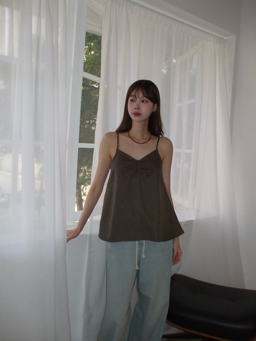 ALATE東大門代購女裝新款真品人氣熱賣推薦吊帶背心喇叭亞麻LEGACY吊帶/背心