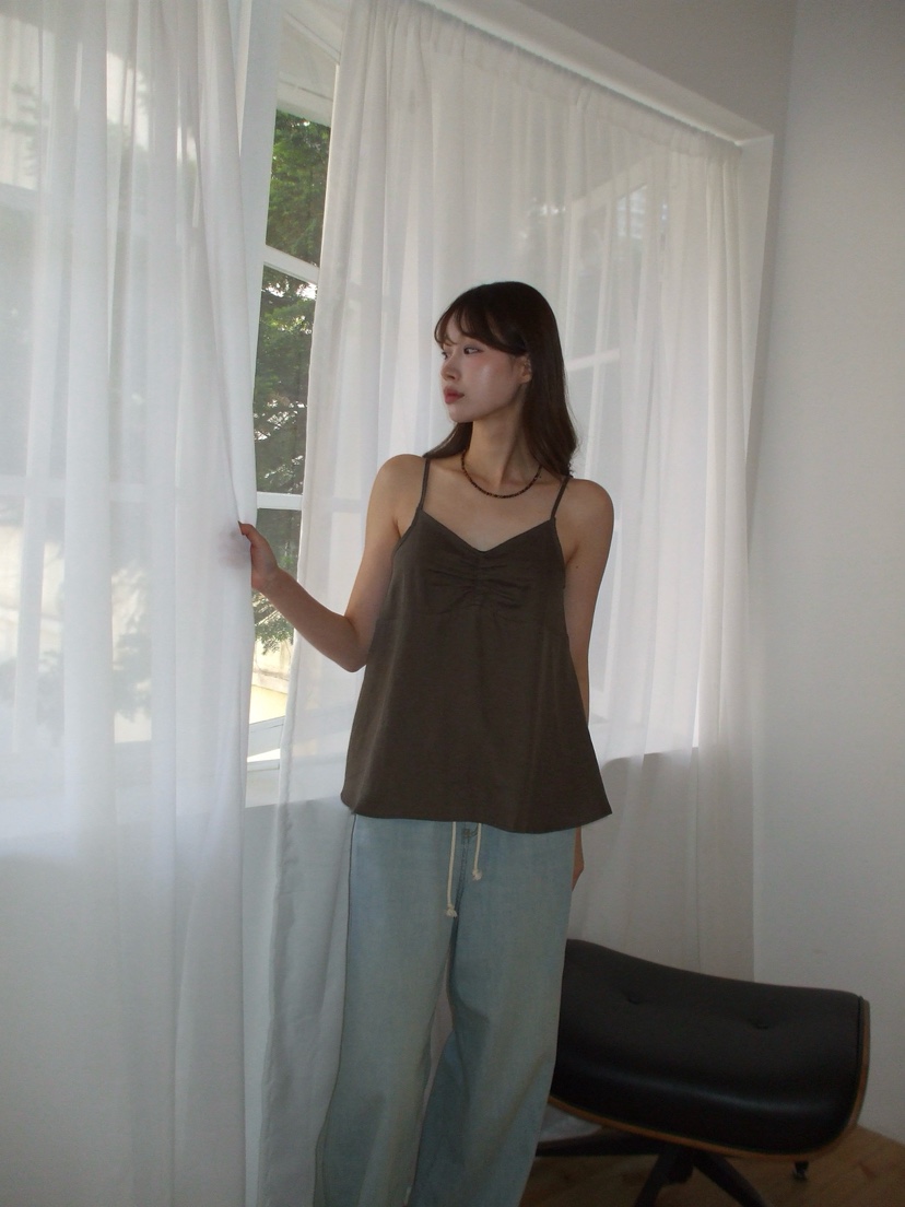 ALATE東大門代購女裝新款真品人氣熱賣推薦吊帶背心喇叭亞麻LEGACY吊帶/背心