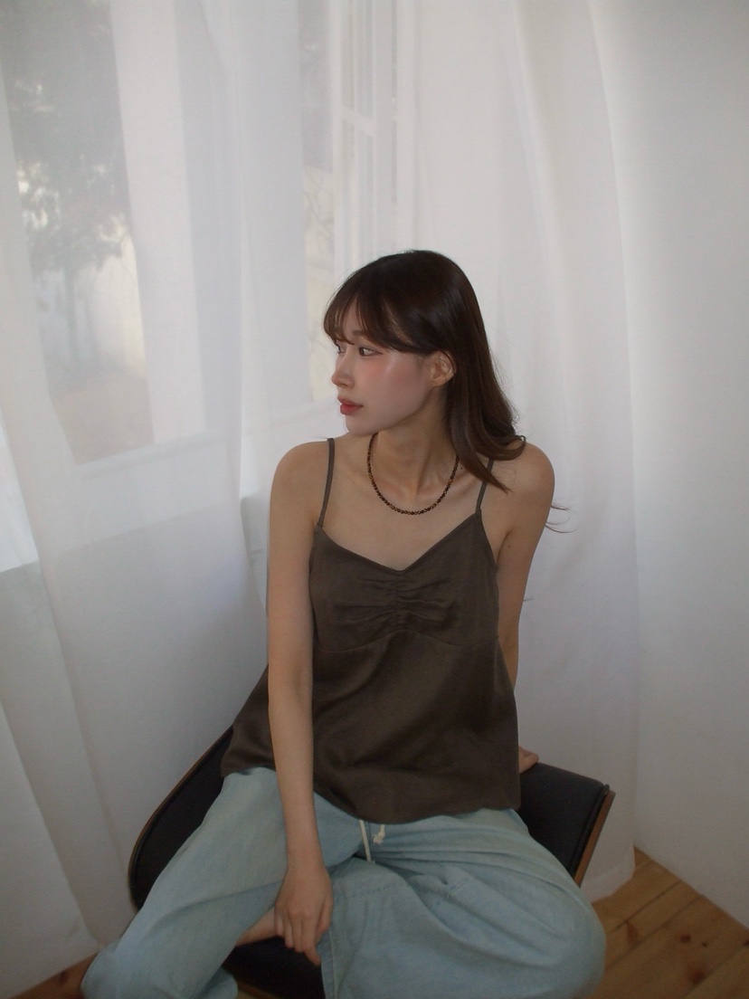 ALATE東大門代購女裝新款真品人氣熱賣推薦吊帶背心喇叭亞麻LEGACY吊帶/背心