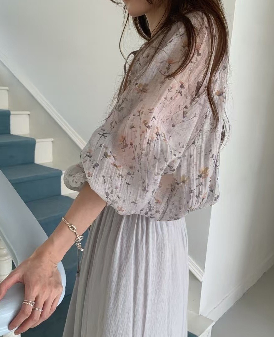OLA東大門代購女裝新款職業25春夏熱賣真品時尚休閑襯衫蕾絲衫mellor/OLA襯衫/蕾絲衫