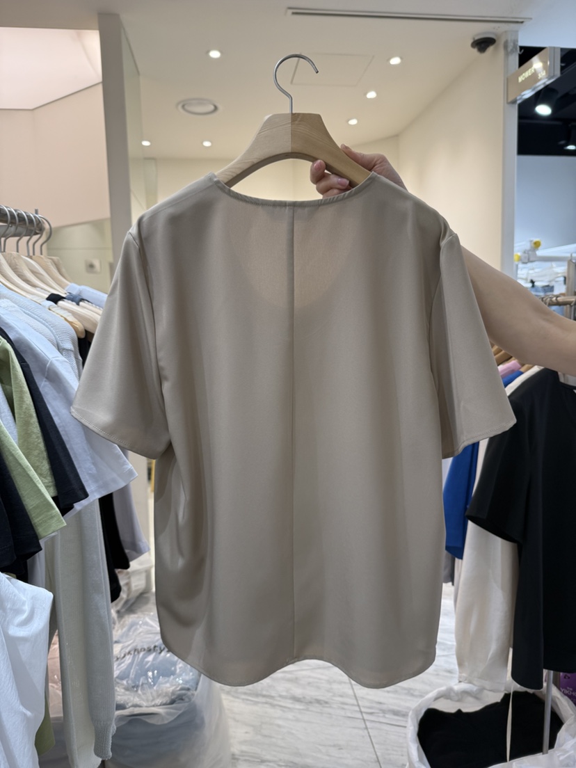 YIKHO STYLE東大門實拍女裝新款25春夏推薦真品職業休閑T恤YIKHO STYLET恤