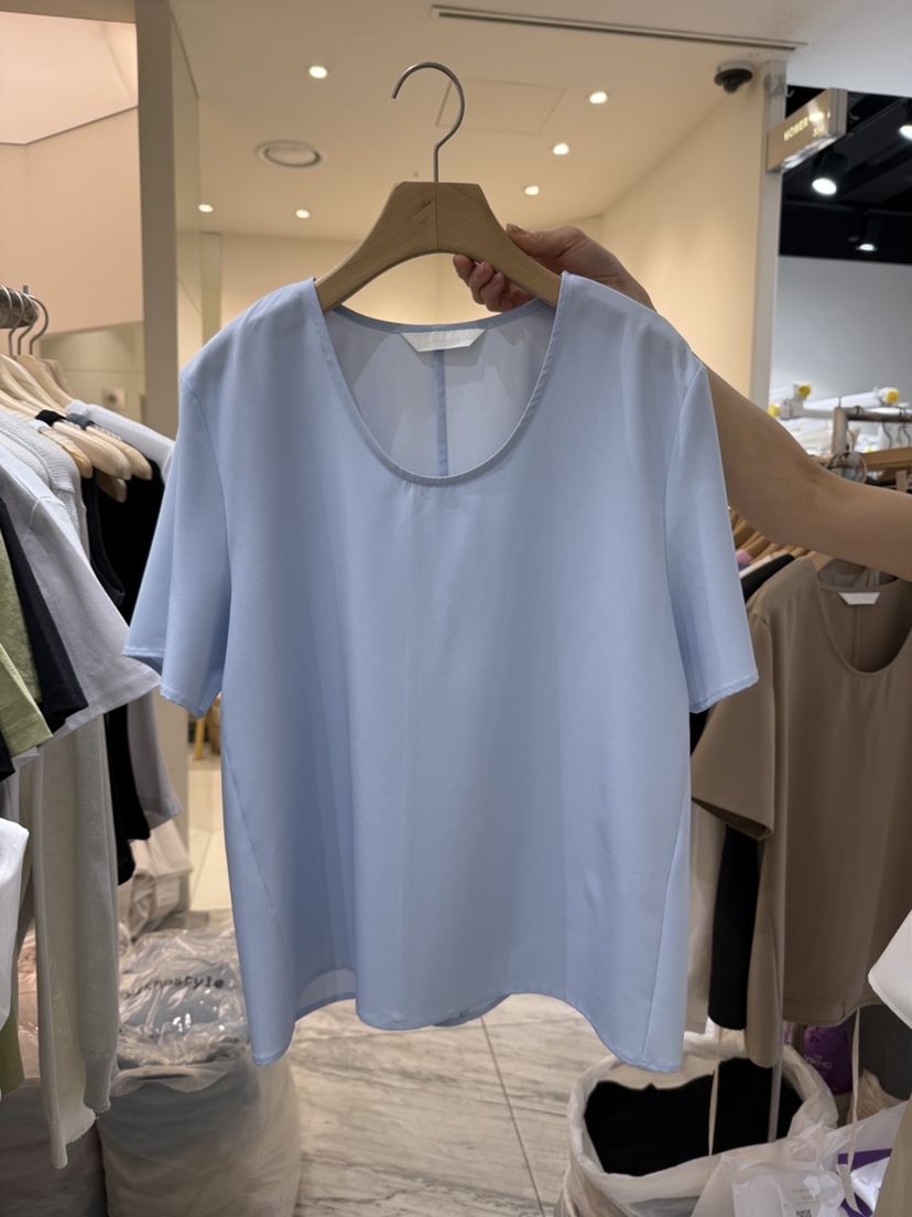 YIKHO STYLE東大門實拍女裝新款25春夏推薦真品職業休閑T恤YIKHO STYLET恤圖色2
