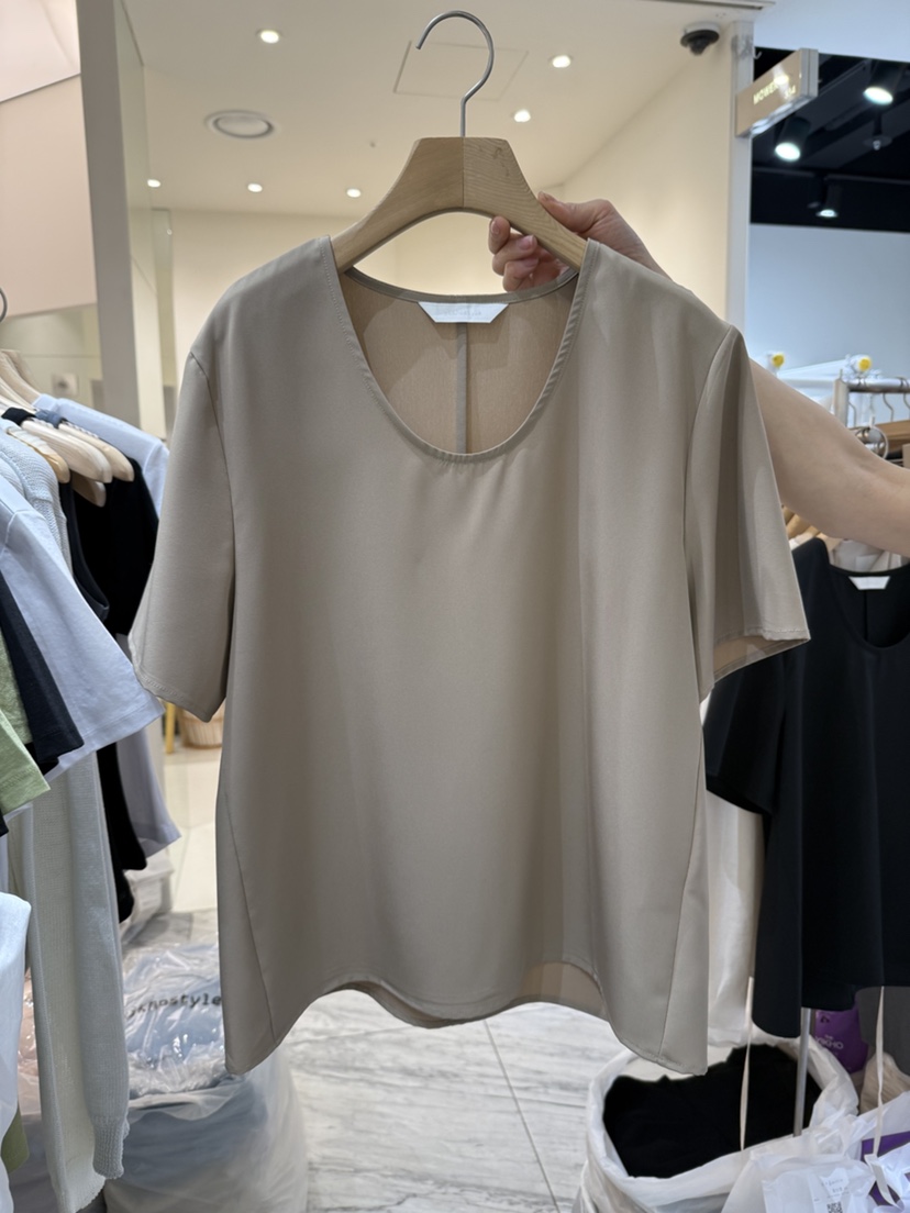 YIKHO STYLE東大門實拍女裝新款25春夏推薦真品職業休閑T恤YIKHO STYLET恤圖色3