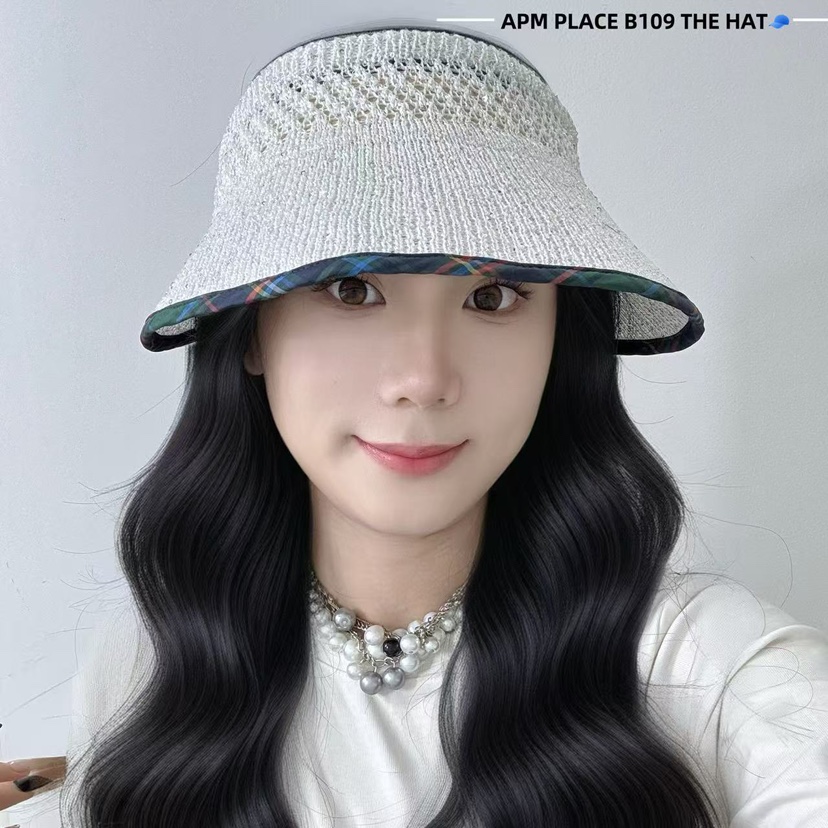 THE HAT-P韓國直郵女裝新品人氣真品25春夏時尚休閑帽子格紋THE HAT帽子圖色2