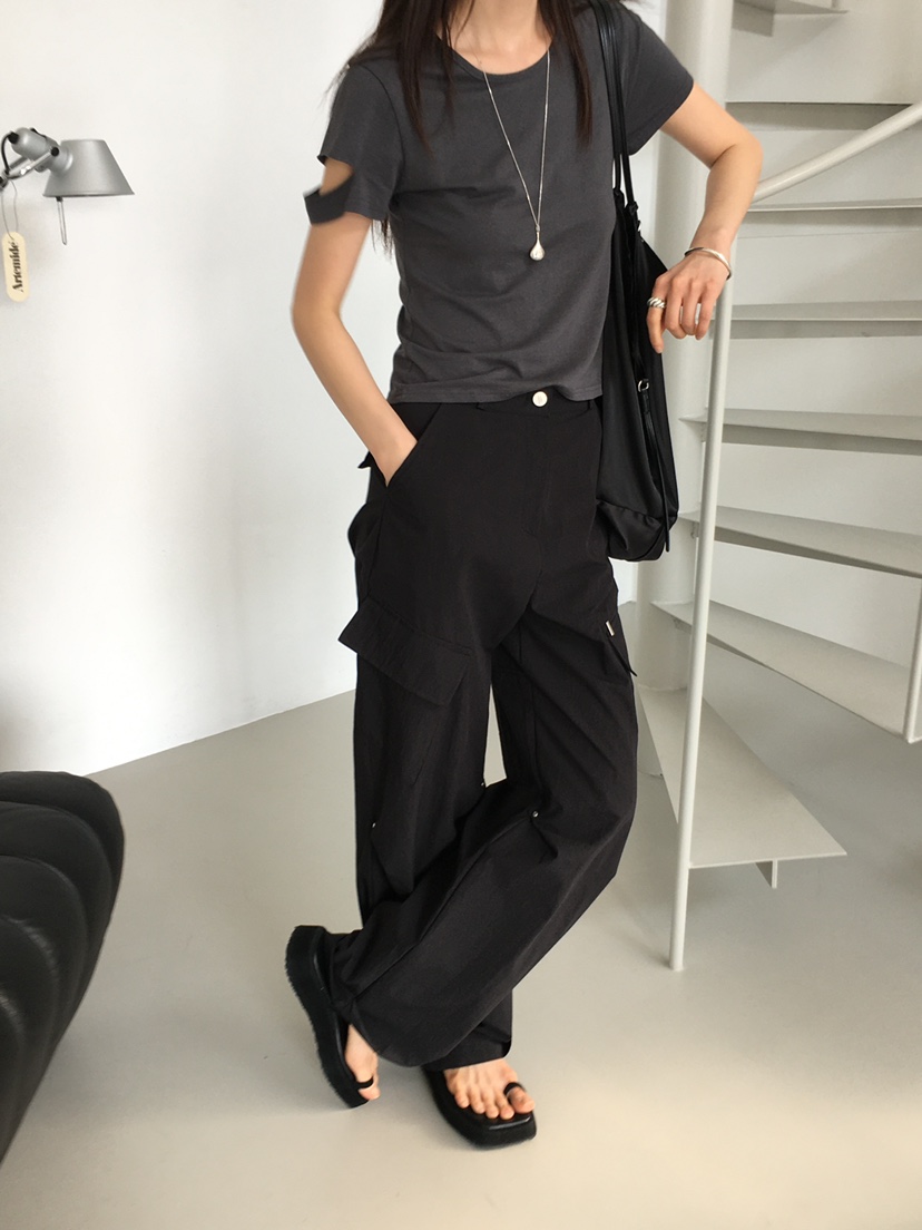MONDAYMORING東大門實拍女士新品職業人氣25春夏休閑時尚T恤MONDAYMORINGT恤