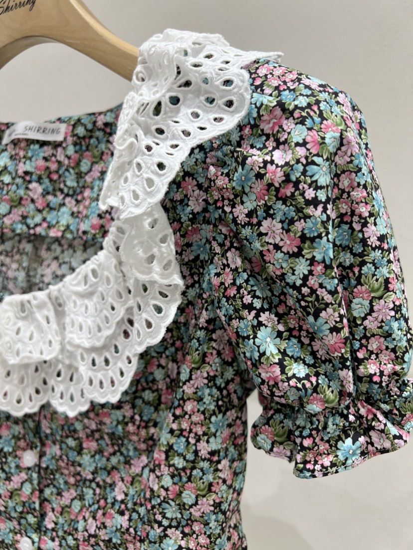 SHIRRING東大門代購女裝新品人氣25春夏熱賣時尚襯衫蕾絲衫SHIRRING襯衫/蕾絲衫