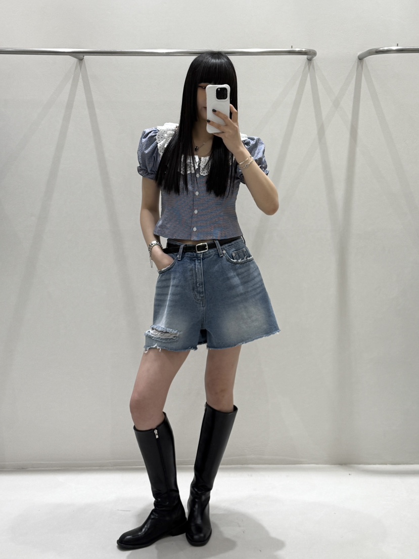 SHIRRING東大門代購女裝新品人氣25春夏熱賣時尚襯衫蕾絲衫SHIRRING襯衫/蕾絲衫
