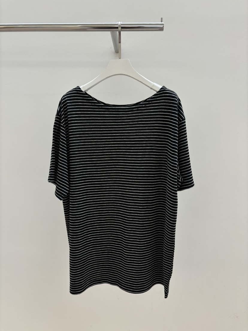 PEBBLE韓國直郵㊣女裝新品25春夏人氣時尚推薦T恤亞麻布露肩PEBBLE/LAYERT恤圖色5