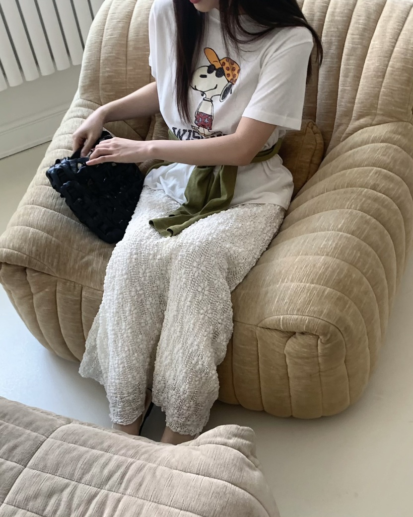 PEBBLE韓國直郵㊣女裝新品人氣休閑熱賣25春夏推薦T恤史努比PEBBLE/LAYERT恤
